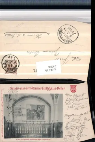 330807,Wien Innere Stadt Rathaus-Keller Die Speckseite im Rotenturmtor Schwemme