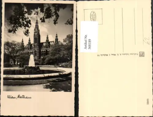 368189,Wien Innere Stadt Rathaus Brunnen