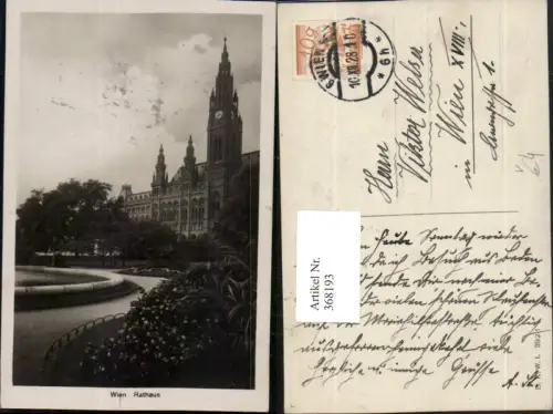 368193,Wien Innere Stadt Rathaus pub B.K.W.I. 392/1
