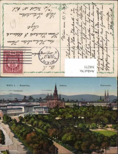 368271,Wien Innere Stadt Burgring Parlament Rathaus Votivkirche