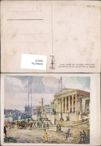 368297,Künstler AK Rudolf Blum Wien Innere Stadt Ringstraße Parlament