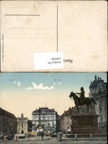 368366,Wien Innere Stadt Am Hof Denkmal Statue Straßenansicht