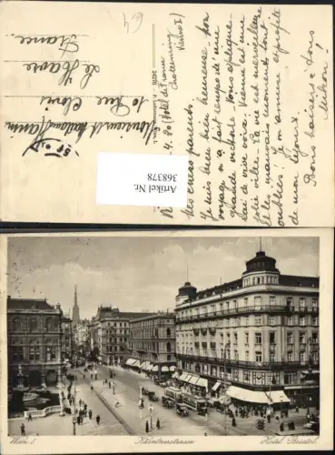 368378,Wien Innere Stadt Kärntnerstraße Hotel Bristol Straßenbahn
