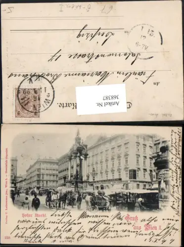 368387,Wien Innere Stadt Hoher Markt Straßenansicht Brunnen Geschäfte