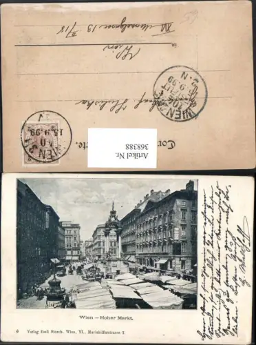 368388,Wien Innere Stadt Hoher Markt Vermählungsbrunnen Brunnen Geschäfte