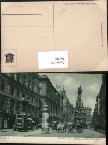 368389,Wien Innere Stadt Graben Litfaßsäule Dreifaltigkeitssäule Kutsche