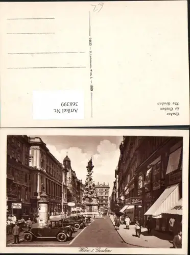 368399,Wien Innere Stadt Graben Straßenansicht Litfaßsäule Pestsäule
