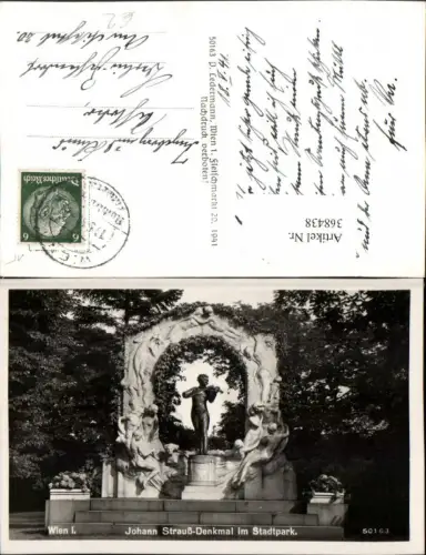 368438,Wien Innere Stadt Johann Strauß-Denkmal im Stadtpark Statue