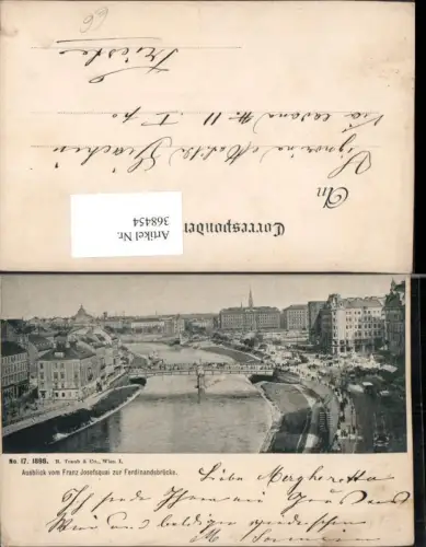 368454,Wien Innere Stadt Teilansicht Ausblick vom Franz Josefsquai zur Ferdinandsbrücke