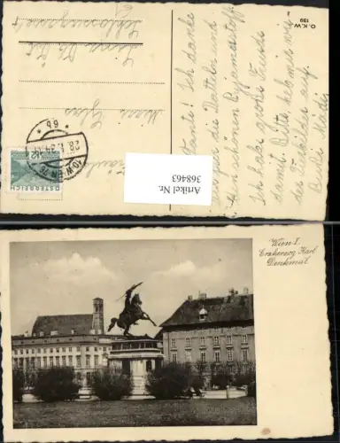 368463,Wien Innere Stadt Erzherzog Karl Denkmal Statue