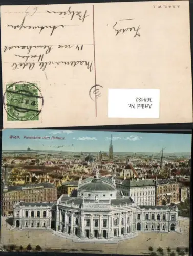 368482,Wien Innere Stadt Teilansicht Panorama vom Rathaus Burgtheater