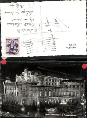 368529,Wien Innere Stadt Staatsoper Oper bei Festbeleuchtung