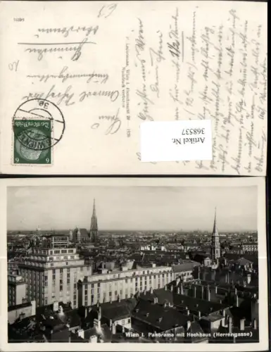 368537,Wien Innere Stadt Teilansicht Panorama m. Hochhaus