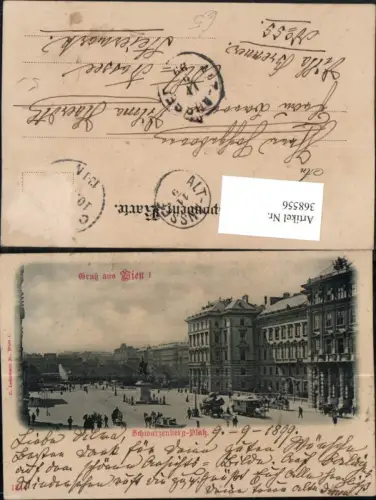368556,Wien Innere Stadt Schwarzenbergplatz Straßenansicht Denkmal