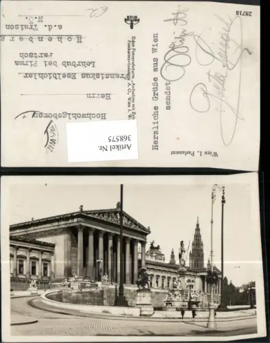 368575,Wien Innere Stadt Parlament Gebäude Brunnen
