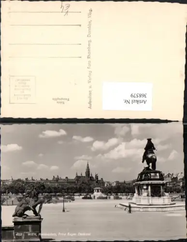 368579,Wien Innere Stadt Heldenplatz Prinz Eugen-Denkmal pub Foto Rhomberg 4622