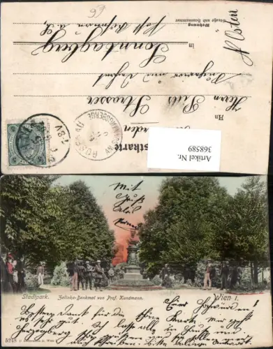 368589,Wien Innere Stadt Stadtpark Zelinka-Denkmal Büste