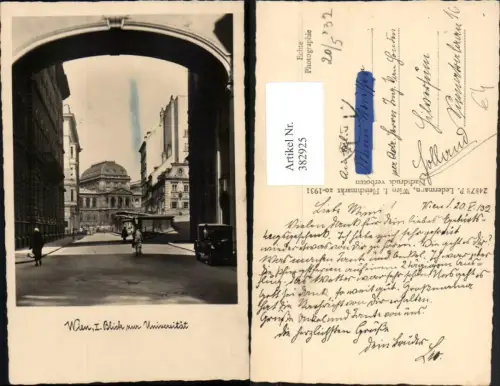 382925,Wien Innere Stadt Blick zur Universität Straßenansicht