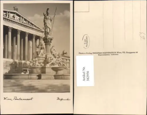 382956,Wien Innere Stadt Parlament Gebäude Brunnen