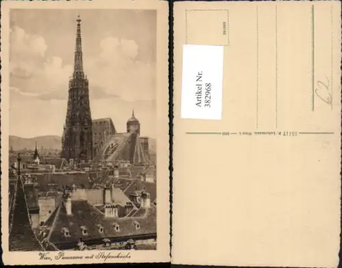 382968,Wien Innere Stadt Panorama m. Stefanskirche Stephansdom