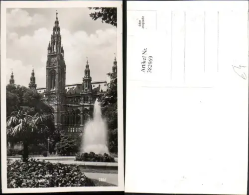 382969,Wien Innere Stadt Rathaus Gebäude Springbrunnen