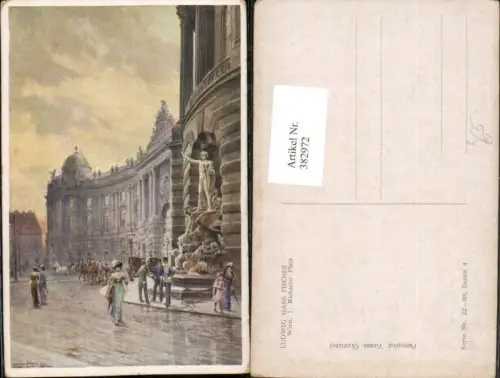 382972,Künstler AK Ludwig Hans Fischer Wien Innere Stadt Michaeler Platz