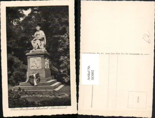 383002,Wien Innere Stadt Stadtpark Schubert-Denkmal Statue