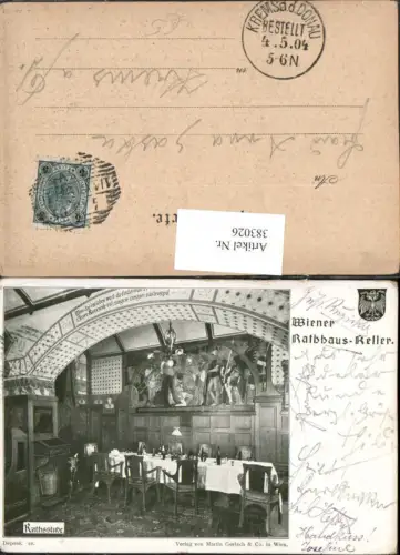 383026,Wien Innere Stadt Rathauskeller Rathsstube Innenansicht