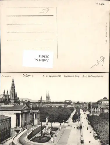 383031,Wien Innere Stadt Parlament m. Rathaus Universität u. Hofburgtheater