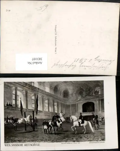 383107,Künstler AK J. v. Blaas Wien Innere Stadt Spanische Reitschule Pferde