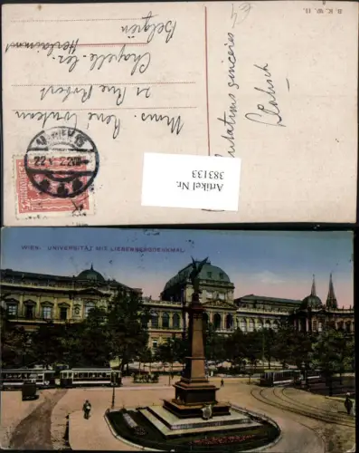 383133,Wien Innere Stadt Universität u. Liebenberg-Denkmal pub B.K.W.I. 8
