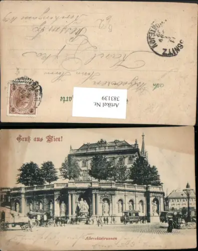 383139,Gruß aus Wien Innere Stadt Albrechtsbrunnen Brunnen
