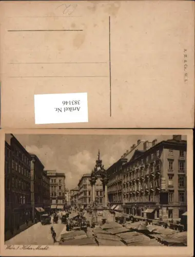 383146,Wien Innere Stadt Hoher Markt Straßenansicht Vermählungsbrunnen