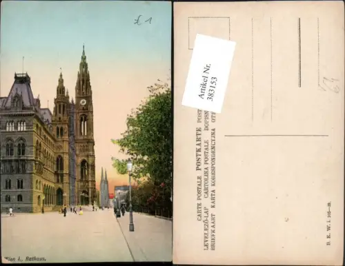 383153,Wien Innere Stadt Rathaus Gebäude pub B.K.W.I. 105/39