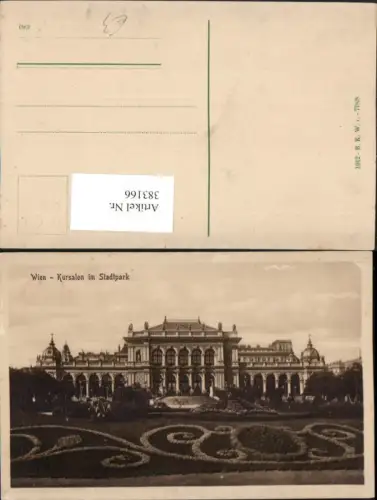383166,Wien Innere Stadt Stadtpark Kursalon Gebäude pub B.K.W.I. 778/8