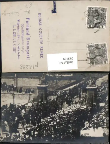 383169,Foto AK Wien Innere Stadt Sängerbundfest Fest Parade