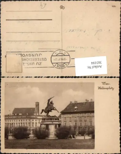 383184,Wien Innere Stadt Heldenplatz Denkmal Statue
