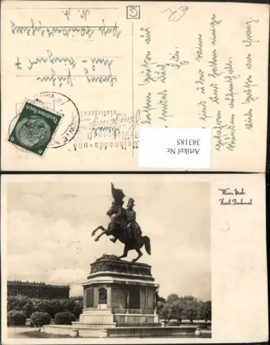 383185,Wien Innere Stadt Erzherzog Karl-Denkmal Statue