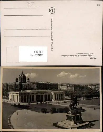 383189,Wien Innere Stadt Heldendenkmal Prinz-Eugen-Denkmal u. Staatsmuseum