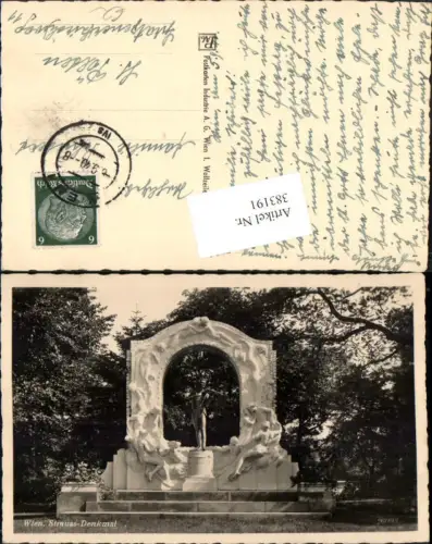 383191,Wien Innere Stadt Stadtpark Strauß-Denkmal Statue