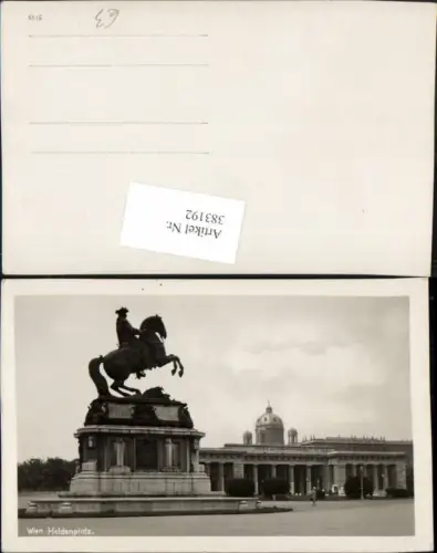 383192,Wien Innere Stadt Heldenplatz Denkmal Statue