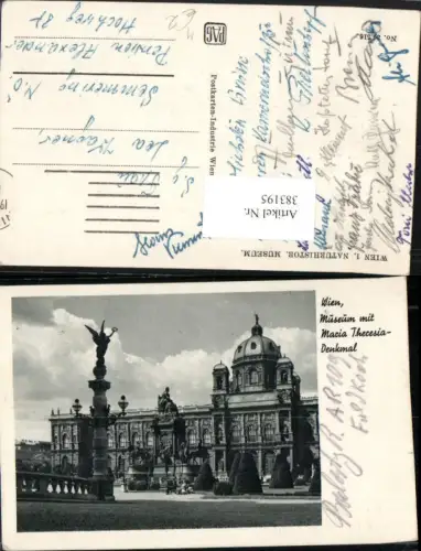 383195,Wien Innere Stadt Naturhistorisches Museum m. Maria-Theresia-Denkmal Säule Engel