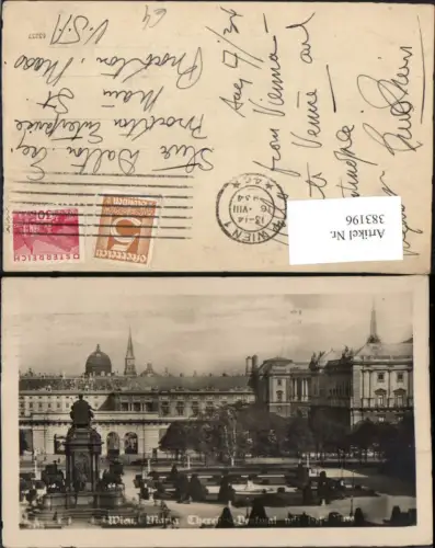 383196,Wien Innere Stadt Maria Theresien-Denkmal Monument m. Hof-Burg