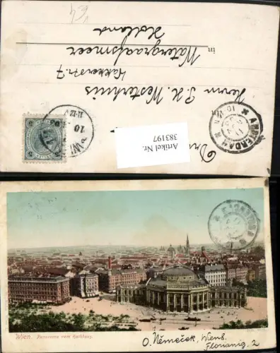 383197,Wien Innere Stadt Teilansicht Panorama vom Rathaus Burgtheater pub Brüder Kohn 605