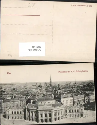 383198,Wien Innere Stadt Panorama Teilansicht m. Hofburgtheater Theater