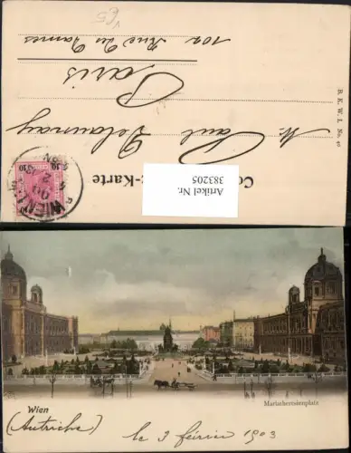 383205,Wien Innere Stadt Maria-Theresien-Platz Denkmal m. Museen pub B.K.W.I. 40