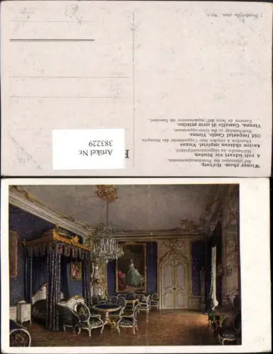 383229,Künstler AK J. Jaunbersin Wien Innere Stadt Hofburg Schlafzimmer