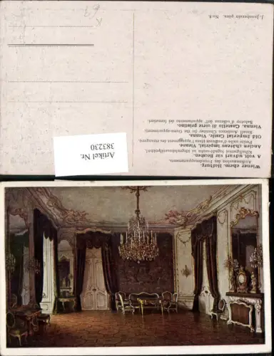 383230,Künstler AK J. Jaunbersin Wien Innere Stadt Hofburg Audienzsalon