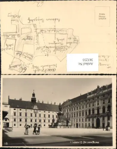 383233,Wien Innere Stadt In der Burg Hof Denkmal Statue