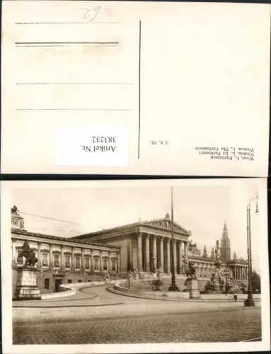 383232,Wien Innere Stadt Parlament Gebäude m. Brunnen